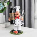 GobekUsa Cartoon Chef Resin Wine Rack Storage Holder Kitchen Home Decor Figure sculptured host rack