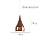 GobekUsa Rose Gold Pendant Lights Metal Hanging Fixtures for Dining Room Island Bar Decor