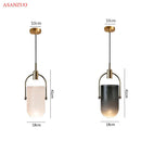 GobekUsa Gradient Glass Pendant Light: Modern Nordic Hanging Fixture for Bedside Living Dining Decor