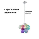 GobekUsa Glass Bubble Chandelier Pendant Light for Living Room & Bedroom