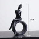 GobekUsa Abstract Resin Sculpture Modern Desk Decoration Minimalist Figures Ornaments