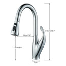 GobekUsa Kitchen Faucet: Chrome/Black Pull Out Mixer with 2 Function Spout