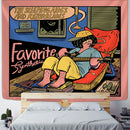 GobekUsa Cute Girl Cartoon Tapestry Wall Hanging for Kawaii Aesthetics Room Decor