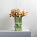 GobekUsa Green Hollow Ceramic Vase for Home Decor and Flower Arrangements