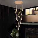 Modern Crystal Pendant Light With Adjustable Height