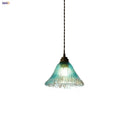 GobekUsa Blue Glass LED Pendant Lights Adjustable Hanging Lamp Luminaire