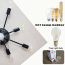 GobekUsa Industrial Ceiling Fan with Remote Control - Silent Ventilator and LED Light