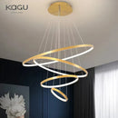 GobekUsa LED Ceiling Chandelier Round Pendant Light for Modern Home Interior Lighting