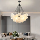 GobekUsa Glass Chandelier: Nordic 19/37 Ball LED Lighting, Black Gold Pendant for Home Décor