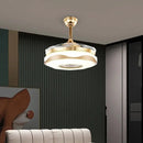 GobekUsa 42" Gold Bluetooth Ceiling Fan Light with Remote & RGB Color Control