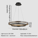 GobekUsa Double Circular LED Chandelier for Dining, Bedroom, Living Room - Modern Nordic Style