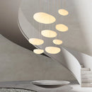 GobekUsa LED Pebble Pendant Light: Stylish White Chandelier for Living Room, Bedroom, and Restaurant Décor.