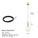 GobekUsa Glass Ball LED Pendant Chandelier for Bedroom Dining Room Kitchen Island