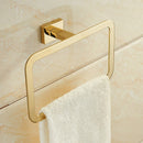GobekUsa Gold Brass Bathroom Hardware 4-Piece Set: Towel Bar, Towel Ring, Toilet Paper Holder, Robe Hook