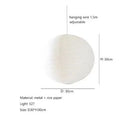GobekUsa Akari Rice Paper Pendant Lights - Handwoven LED Hanging Lamp for Home Décor