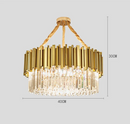 GobekUsa Crystal LED Pendant Lights: Luxury Gold Plating Metal Hanging Lamp for Living, Dining, Bedroom