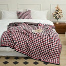 GobekUsa Kawaii Bee Pattern Cozy Blanket - Super Soft White Spot Edge Design
