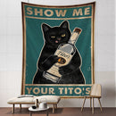 GobekUsa Cat Tarot Tapestry Wall Hanging: Kawayi Psychedelic Witchcraft Bohemian Home Decor