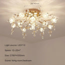 GobekUsa Glass Flower Chandelier Ceiling Lamp - Nordic Crystal Branch Tree Lighting for Living Room and Bedroom