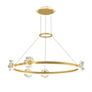GobekUsa Gold Butterfly Crystal Chandelier Pendant Light for Elegant Living Room & Restaurant Decoration