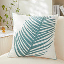 GobekUsa Embroidered Leaf Pillow Cover 45x45cm Blue Green Red Home Decor Sofa Couch