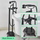 GobekUsa Brass Freestanding Bathtub Filler with Handshower, Dual Handles & Shower Set