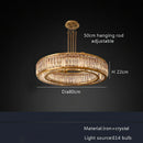 GobekUsa Gold Crystal Ceiling Chandelier LED Light Fixture for Luxury Home Decor