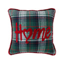 GobekUsa Buffalo Check Snowflake Jingle Bell Pillow Case | Retro Christmas Decoration