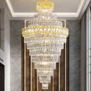 GobekUsa Crystal Chandelier: Penthouse Light Luxury for Villa Livingroom, Rotating Staircase Atmosphere