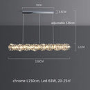 GobekUsa Dimmable Crystal Chandelier Pendant Light for Modern Luxury Living Room.