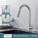 GobekUsa Black Kitchen Faucet: Single Handle Pull Out Mixer, Two Function Hot and Cold Water Taps