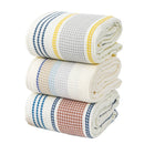 GobekUsa Cotton Bath Towel - Soft Absorbent Honeycomb Stripe Design, 70x140cm