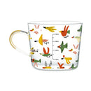 GobekUsa 500ml Glass Mug with Handle and Scale for Breakfast Milk at Home or Office