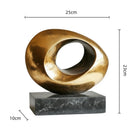 GobekUsa Gold Geometric Abstract Resin Ring Figurines for Stylish Home Decor