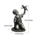 GobekUsa Banksy Sculpture Boy NHS Super Nurse Angel Figurines for Home Decor