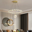 GobekUsa Gold Crystal Spiral Chandelier LED Pendant Lights for Home Decoration