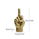 GobekUsa Black Gold Middle Finger Sculpture: Modern Home Decor Figurine & Shelf Accessory