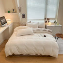GobekUsa High-Density Milk Fleece Duvet Set with Winter Warmth King Bedding & Plush Blanket Cover