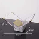 GobekUsa Acrylic Bookshelf Marble Base Organizer Modern Home Decor Shelf Magazine Holder