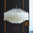 GobekUsa Gold Chrome Metal Shell Chandelier for Restaurant Living Room Hotel Hall
