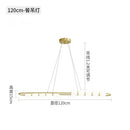 GobekUsa Gold Acrylic LED Ceiling Chandelier for Living Room Bedroom Pendant Lighting
