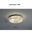 GobekUsa Gold Steel LED Dimmable Ceiling Lights Luxury Crystal Fixture