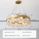 GobekUsa Luxe Crystal Chandelier: Elegant LED Indoor Pendant Light for Bedroom & Dining Room