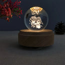 GobekUsa Crystal Ball Music Box: Rotating Light Projection, Birthday & Valentine's Day Gift
