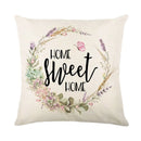 GobekUsa Lavender Flower Linen Pillowcase for Sofa Car, Living Room Decor, Throw Pillow Case
