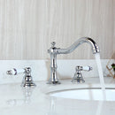 GobekUsa Dual Handle Basin Faucet in Chrome Solid Brass with Antique Black Finish
