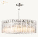 GobekUsa Lattice Glass LED Chandelier for Bedroom, Dining Room - Modern Pendant Light Fixtures