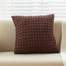 GobekUsa Cream Style Elastic Puff Plaid Cushion Cover 45*45CM Home Decor