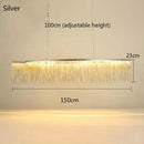 GobekUsa Gold Chain Chandelier with Remote Control - Modern LED Pendant Light for Home Décor