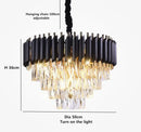 GobekUsa Gold Black Crystal Chandeliers LED Ceiling Light for Luxe Living & Hospitality